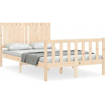 Postel Dřevěná borovicová postel 195,5 x 125,5 x 100 cm, neošetřená, s čelem