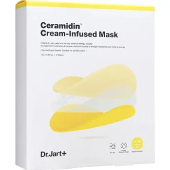 Kosmetika Dr. Jart+ Ceramidin Cream Infused Mask 5 x - Hloubkově hydratační pleťová maska 18 g
