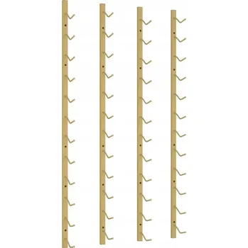 Stojan na víno Držák na 12 lahví vína, železo s nástřikem zlaté barvy, 12,5x2,5x116 cm