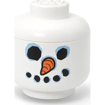Úložný box LEGO úložný box hlava SNOWMAN SNĚHULÁK velká 27 cm objem 8,5L vánoční