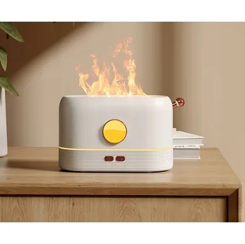 Aroma difuzér Elektrický krb bez topení, volně stojící, bílý, 1,5 W, 16,5 x 10,5 x 8 cm