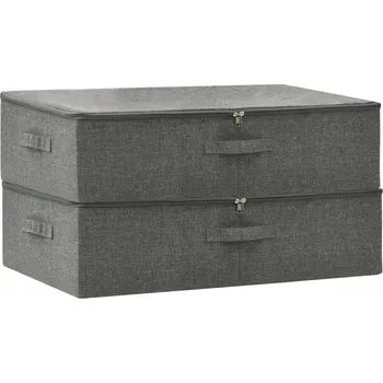 Úložný box Skládací úložné boxy antracitové 70x40x18 cm