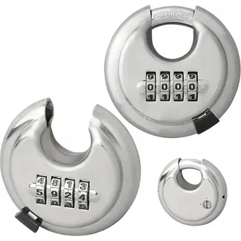 Visací zámek 2X Kulatá visací zámek z nerezové oceli s číselným zámkem