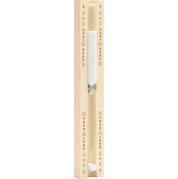 Dřevěné přesýpací hodiny do sauny, 15 minut, borovice, 5x3x29,5 cm