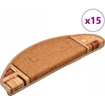 Nášlap na schod Nášlapy na schody Protiskluzové béžové 65x21x4 cm 100% tuftovaný PA