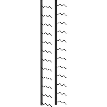Stojan na víno Nástěnný stojan na víno pro 24 lahví, černý, 21x22,5x120 cm