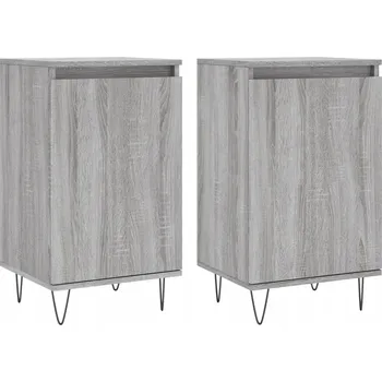 Komoda Skříňka s dvířky, dřevotříska, kov, šedý dub Sonoma, 40x35x70 cm