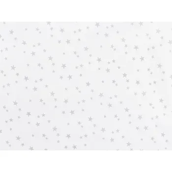 Bavlněná látka / plátno hvězdy, barva 6 bílá