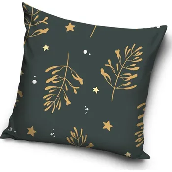 Dekorativní polštářek Vánoční polštářek - Šedé Kouzlo Jmelí