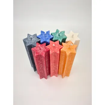 Svíčka BORDOVÁ dekorativní svíčka HVĚZDA 20 cm +