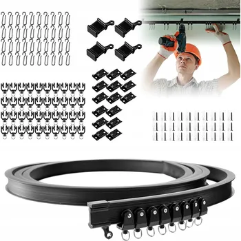 Obraz ZAOBLENÁ STROPNÍ LIŠTA PRO SPRCHOVÝ ZÁVĚS NEBO POZADÍ NA AKCE, 5 M