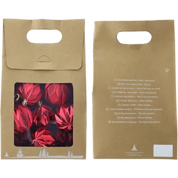 Vánoční dekorace Sada vánočních baněk, červená, plast, 8 ks 36289 54