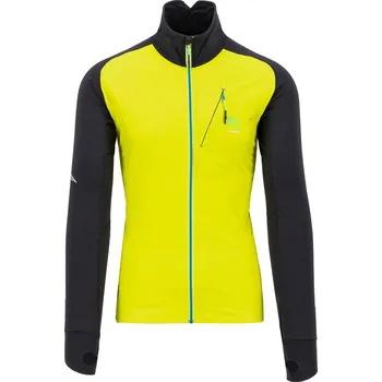 Cyklistická bunda KARPOS Cyklistická zateplená bunda - LAVAREDO FLEECE - žlutá/černá 3XL