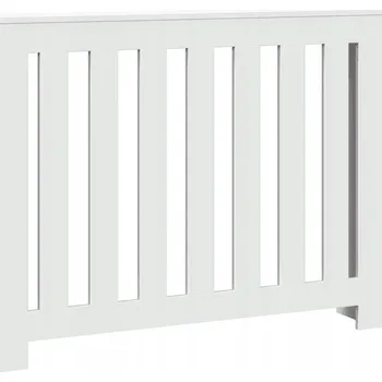 Radiátor Kryt na radiátor s poličkou, bílý, 104 x 20 x 82 cm, dřevěný materiál