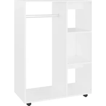 Šatní skříň Skříň na oblečení a doplňky, bílá, 80x40x110 cm, dřevěná