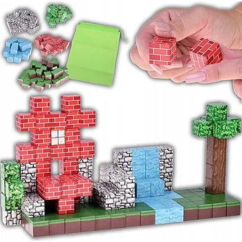 ostatní stavebnice MAGNETICKÉ STAVEBNÍ STAVEBNICE 144 DÍLŮ KOSTKY PIXEL SUPER SADA