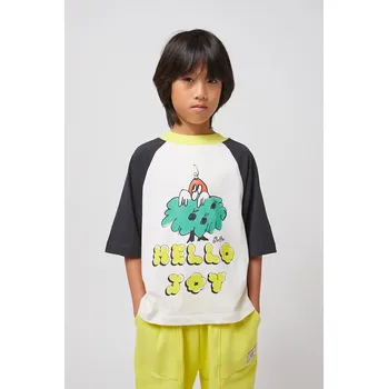 Chlapecké tričko Dětské bavlněné tričko Bobo Choses Hello Joy 125AC016 bílá 00X, vel. 99/110