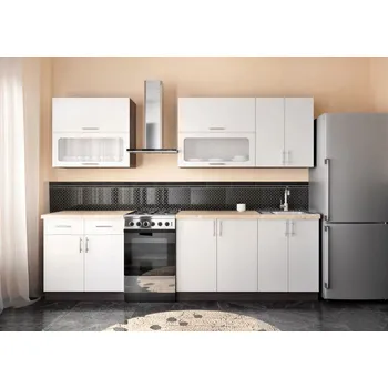 FIJONA kuchyňská linka 220, bílý mat-wenge