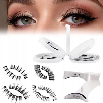 Umělé řasy UMĚLÉ MAGNETICKÉ ŘASY 16 KUSŮ 3D MAGNETY BEZ LEPIDLA POLOVINY