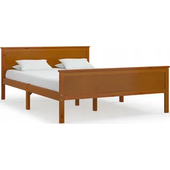 Postel Rám postele z masivního borovicového dřeva medově hnědý 208x168x77 cm