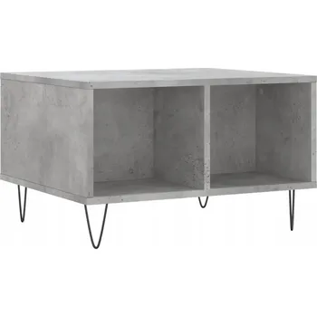 Konferenční stolek Konferenční stolek s přihrádkami, imitace dřeva, šedá Betonu, 60x50x36,5 cm