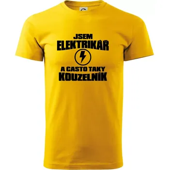 Elektrikář kouzelník - Triko extra velké (5-8XL) - 7XL ( Žlutá )