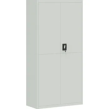 Šatní skříň Ocelová skříň na dokumenty světle šedá 90x40x180 cm