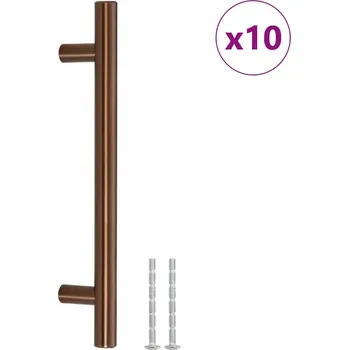 Obraz Nábytkové Úchytky T-tvar Nerezová Ocel Bronzová 192x32mm Rozteč Otvorů