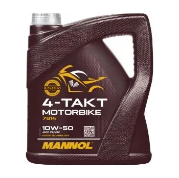 Motorový olej Motorový olej MANNOL 4T MOTORBIKE 10W50 4L ESTER TECHNOLOGY (JASO MA/MA2)