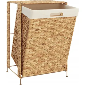 Koš na prádlo Koš na prádlo z vodního hyacintu na kovovém rámu, krémová podšívka, 44
