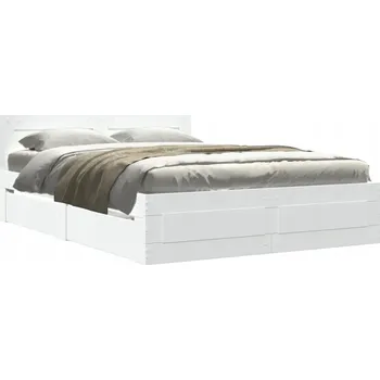 Postel Postel s dekorem dřeva G03V 120x190 bílá