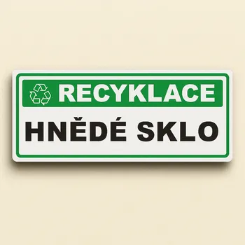 Recyklace Hnědé sklo Samolepka papírová 290 x 100 mm tl. 0,1 mm - Kód: 17420
