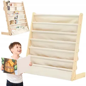 Knihovna Regál Home Design 75 x 30 x 79 cm, béžové odstíny