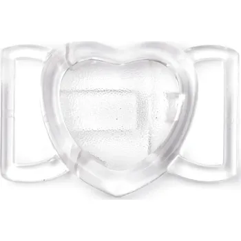 Plavkové zapínání srdce šíře 20 mm plastové, střední, 1 transparent