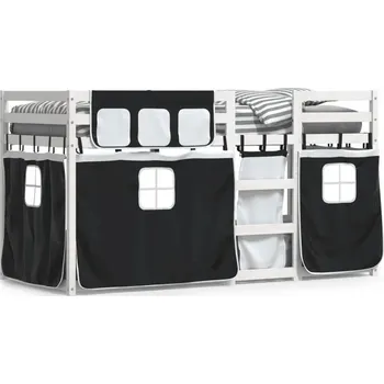 Postel Bílá patrová postel z masivního borovicového dřeva 195,5 x 80,5 x 112 cm