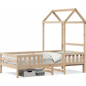 Postel Rám postele s borovicovou střechou 205,5 x 85,5 x 56 cm