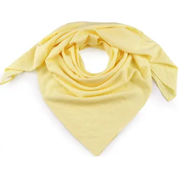 Šála Letní šátek, šála krešovaná, velké, 11 (90x90cm) žlutá světlá