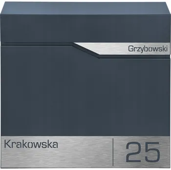 Poštovní schránka Šedá poštovní schránka M-TEC Poštovní schránka a držákem na noviny