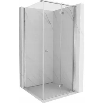 MEXEN MIST-F T SPRCHOVÝ KOUT SKLÁDACÍ PRAVÝ 90X90 CM TRANSPARENTNÍ CHROM