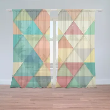 Záclona Sablio Záclony Trojúhelníky: 2ks 150x250cm