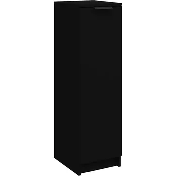 Botník Botník s policemi, černá, 30 x 35 x 100 cm, materiál dřevotříska