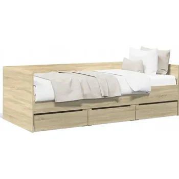 Postel Dřevěná postel G02V 200x200 dub sonoma