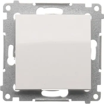 vypínač Vypínač křížový, bez piktogramu, řazení 7, 16 AX / 230 V~, šroubové svorky, Simon 54 DW7A.01/X/11, bílá