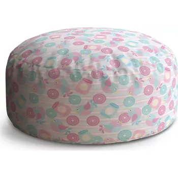 Taburet Sablio Taburet Circle Roztomilí ptáčci: 38x48 cm