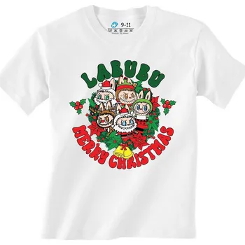 Chlapecké tričko Dětské tričko Vánoční Labubu Merry Christmas (Velikost: 3-4, Barva: Bílá)