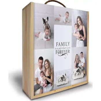 Sablio Dárková krabička s potiskem na tři láhve