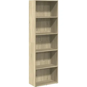 Knihovna Knihovna s otevřenými policemi, Dub Sonoma, 60x30x189 cm
