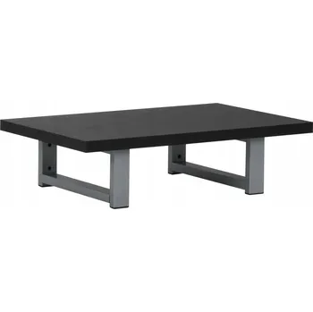 Koupelnový nábytek Závěsná police do koupelny černá 60x40x16,3 cm dřevotříska + kov