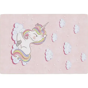 Koberec Koberec pro děti z protiskluzového sametu růžový 160 x 230 cm