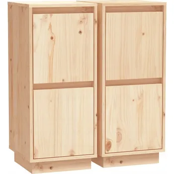 Komoda Skříňka z masivního borovicového dřeva a MDF, 31,5x34x75 cm